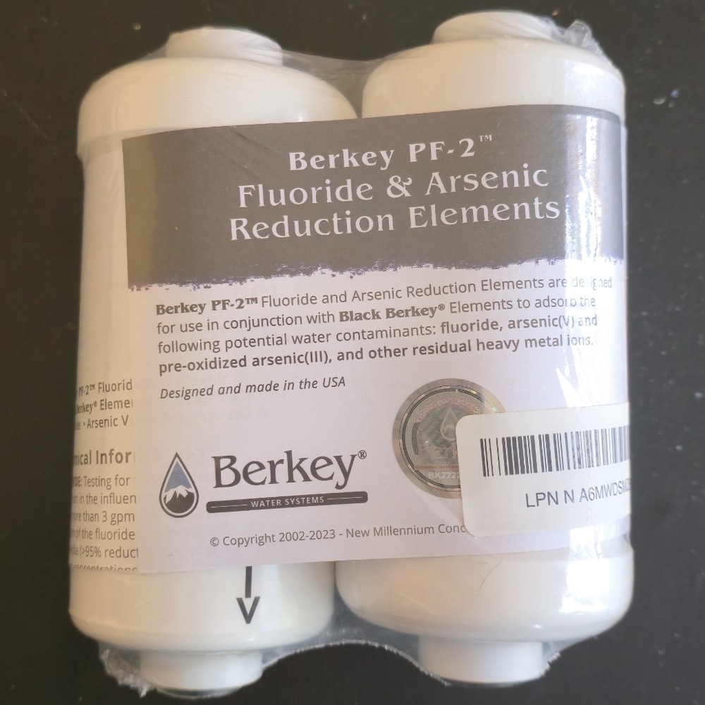 Berkey Authentic PF-2 Fluoride and Arsenic Reduction Elements Set of 2 Elements